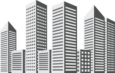modern office buildings vector,city background vector insilver color