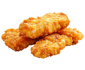 Delicious fried chicken tenders kitchen food home view isolated on transparent background