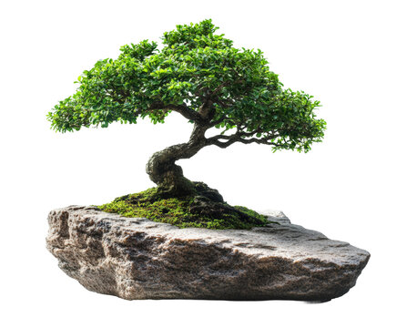 Bonsai tree care techniques home garden instructional guide isolated on transparent background