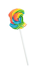 colorful lollipop isolated on white