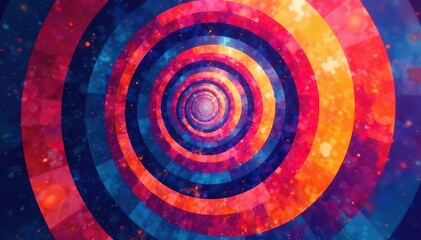 Overlapping circles creating a dynamic optical illusion, blue, art, dynamic