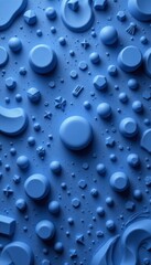 Monochromatic Blue Geometric Shapes Background