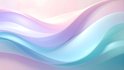 Fototapeta premium Abstract Pastel Background Wavy Shapes and Gradient Colors Soft Texture Design Art Background for Presentation Desktop or Advertisement