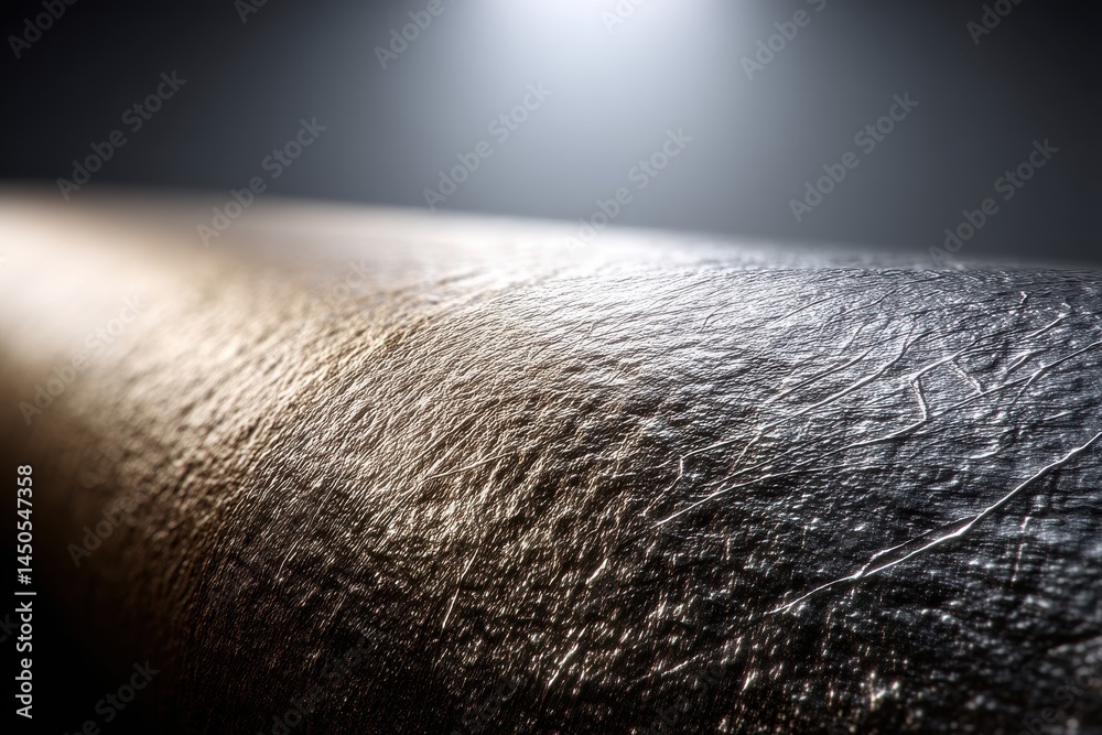 Poster a close-up perspective of a textured surface under a soft, diffused light, creating a dynamic interp