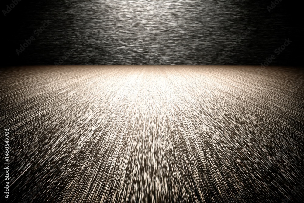 Poster abstract background of glowing light streaks radiating from horizon, creating a dynamic and textured