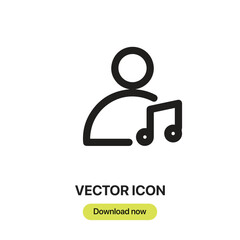 Artist icon vector. Linear-style sign for mobile concept and web design. Artist symbol illustration. Pixel vector graphics - Vector.