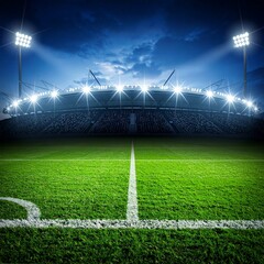Panoramic View of a Modern Sports Stadium Under Dramatic Sky – High-Resolution Architecture and Event Venue Background