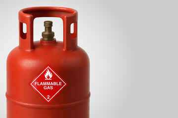 Class 2 Hazardous HAZMAT Material Label IATA Transportation Flammable Gas Tank Cylinder