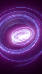 Abstract glowing purple vortex of swirling energy rings, evoking a sense of futuristic power or cosmic phenomena