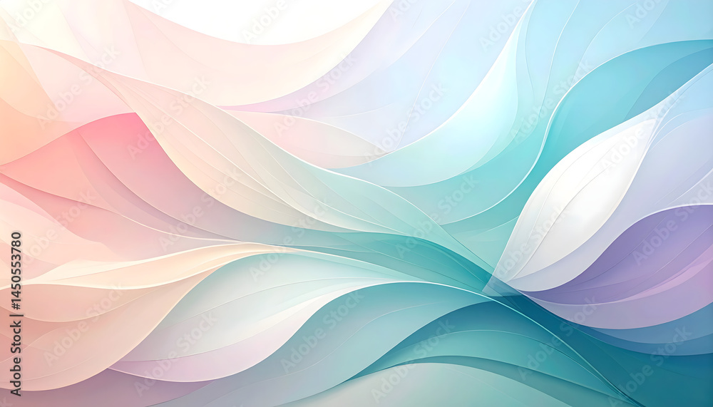 Poster an exquisite abstract background with flowing lines creating a sense of movement and serenity in pas
