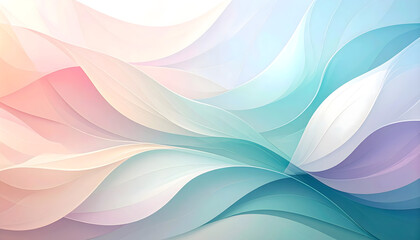 Obraz premium An Exquisite Abstract Background With Flowing Lines Creating a Sense of Movement and Serenity in Pastel Hues Seamlessly Blended Together Beautifully Throughout the Scene