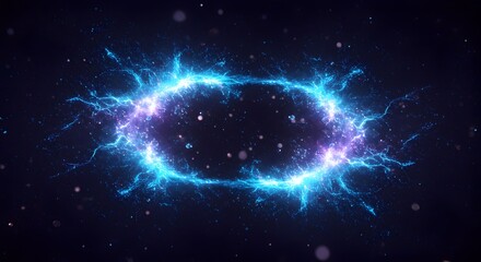 Mesmerizing Cosmic Energy Ring Abstract Art of Celestial Phenomena and Electric Light