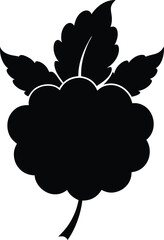 cloudberry silhouette vector illustration on white
