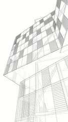 Fototapeta premium abstract architecture building 3d rendering