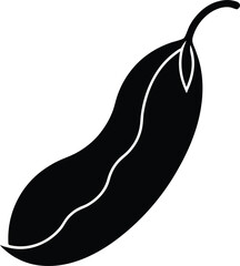 cowpea silhouette vector on white background 