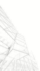 abstract architecture building 3d rendering