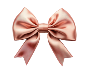 Elegant ribbon bow display soft lighting decoration isolated on transparent background