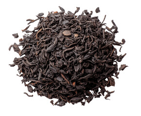 Brewing black tea leaves kitchen food home view isolated on transparent background