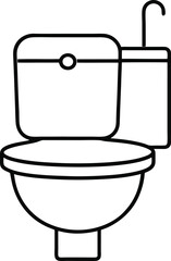 Toilet in continuous line art drawing style, capturing the elegance and functionality of modern toilets with clean lines and a minimalist artistic approach that symbolizes modern design.
