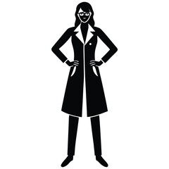 Confident Female Scientist  A Powerful Icon of Scientific Research