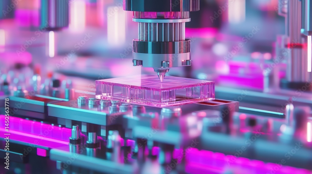 Poster automated precision machine processing transparent material