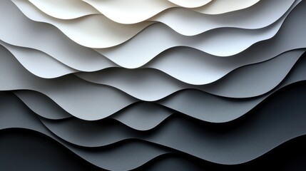 Overlapping shapes of shades from light to dark