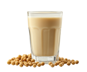 Sipping fresh soy milk kitchen table beverage cozy atmosphere view isolated on transparent background