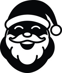 santa claus face vector illustration