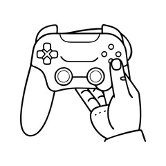 game controller grip icon, game controller grip line art - simple line art of game controller grip, perfect for game controller grip logos and icons