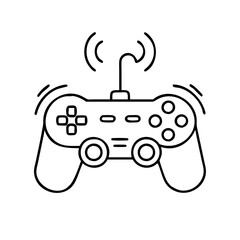 gamepad vibration icon, gamepad vibration line art - simple line art of gamepad vibration, perfect for gamepad vibration logos and icons