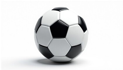 Fototapeta premium New, pristine white football isolated on white, competition, college