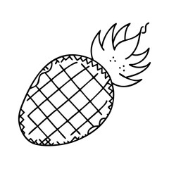 grilled pineapple icon, grilled pineapple line art - simple line art of grilled pineapple, perfect for grilled pineapple logos and icons