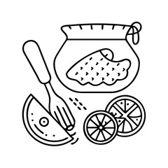 grilling marinade icon, grilling marinade line art - simple line art of grilling marinade, perfect for grilling marinade logos and icons