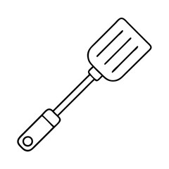 grilling spatula icon, grilling spatula line art - simple line art of grilling spatula, perfect for grilling spatula logos and icons