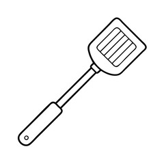 grilling spatula icon, grilling spatula line art - simple line art of grilling spatula, perfect for grilling spatula logos and icons