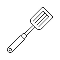 grilling spatula icon, grilling spatula line art - simple line art of grilling spatula, perfect for grilling spatula logos and icons
