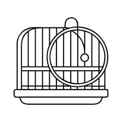 hamster cage icon, hamster cage line art - simple line art of hamster cage, perfect for hamster cage logos and icons