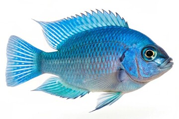 Fototapeta premium Blue Chromis Vibrant Tropical Fish