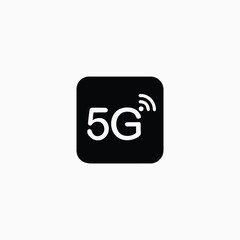 5G Icon, vector, sign and symbol for internet and electronic devices fully editable vector template	
