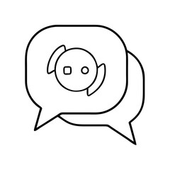 in game chat bubble icon, in game chat bubble line art - simple line art of in game chat bubble, perfect for in game chat bubble logos and icons