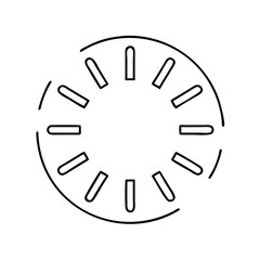 loading spinner icon, loading spinner line art - simple line art of loading spinner, perfect for loading spinner logos and icons