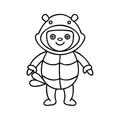 mascot costume icon, mascot costume line art - simple line art of mascot costume, perfect for mascot costume logos and icons