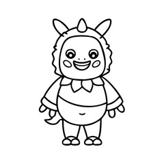 mascot costume icon, mascot costume line art - simple line art of mascot costume, perfect for mascot costume logos and icons