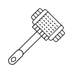 meat tenderizer icon, meat tenderizer line art - simple line art of meat tenderizer, perfect for meat tenderizer logos and icons