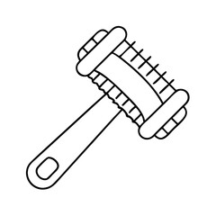 meat tenderizer icon, meat tenderizer line art - simple line art of meat tenderizer, perfect for meat tenderizer logos and icons