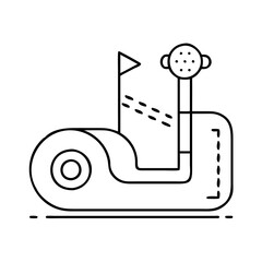 mini golf course icon, mini golf course line art - simple line art of mini golf course, perfect for mini golf course logos and icons