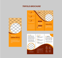 Trifold  business brochure template layout design