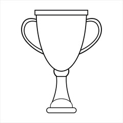 gold cup isolated on white background