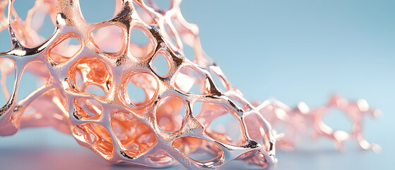 An abstract organic sculpture. Suggesting biological structures or futuristic design. Ideal for wallpapers or website backgrounds. This adds a touch of elegance.