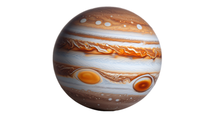 Planet Jupiter isolated on transparent background